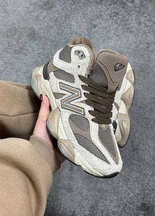 New balance 9060 brown high gore tex , хутро