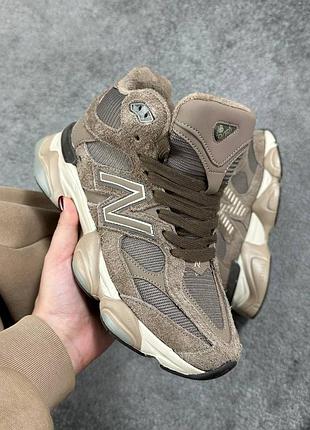 New balance 9060 brown high gore tex , хутро