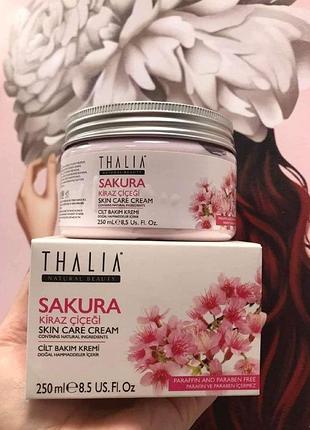 Крем для лица и тела с экстрактом цветов сакуры thalia, 250 мл