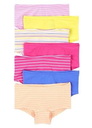 Carters набор трусов 7 штук для девочки трусики плавки трусы картерс неделька colorful stripe