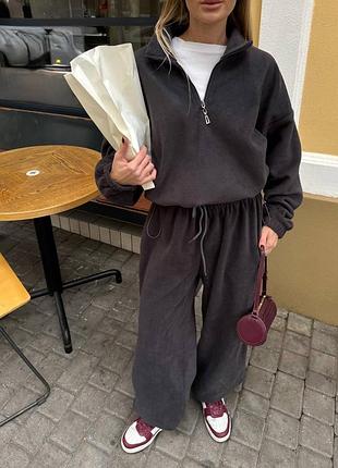 Теплий флісовий костюм🖤