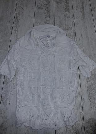 Белое вязаные поло женское s/m