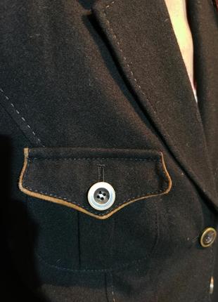 Шерстяной пиджак жакет блейзер с налокотниками шерсть schneiders6 фото