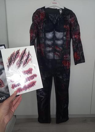 Костюм карнавальный на хелловин halloween хеллоуин волкулаки волкулака волк зомби оборотень монстр зомбы оборотов уурдалака для мальчика 8-9 лет