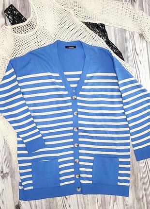 Женская кофта кардиган на пуговицах в полоску р.52-54 акрил туречевая d`lavella