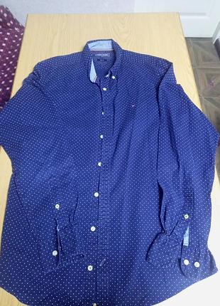 Синя чоловіча сорочка tommy hilfiger