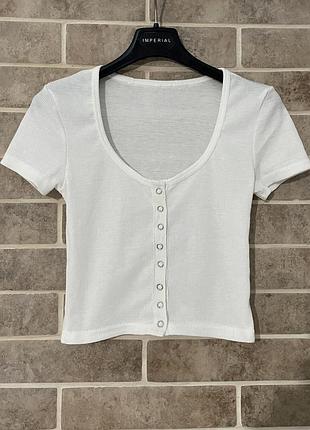 Топ, футболка белая
