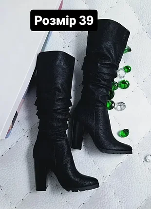 Katy perry оригінал чорні чоботи на широких підборах колекція взуття від кетті перрі