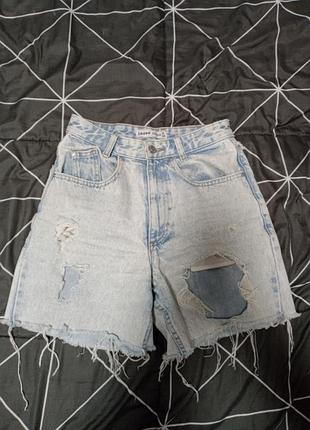 Шорты джинсовые голубые