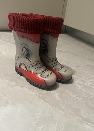 Гумові дитячі чоботи (утеплені)