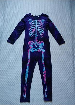 Карнавальный костюм скелет на хеллоуин halloween 9-10 лет