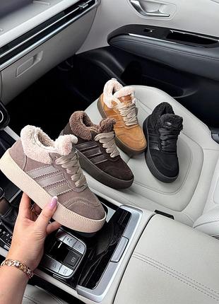 Кеды женские зимние натуральная кожа и замша