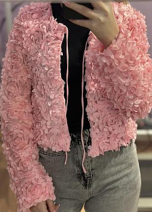 Накидка рожева в квіти