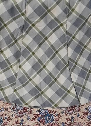 Красивая юбка в клетку с карманами.гдр.