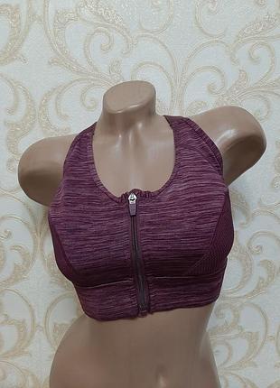 Спортивный бюстгальтер топ с застёжкой спереди george