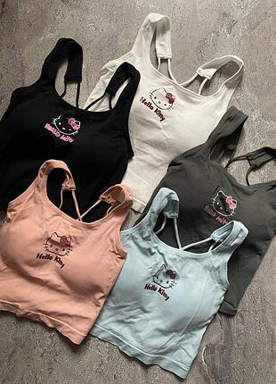 Майка «hello kitty» с чашечками