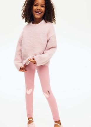 Коричневые тонкие хлопковые лосины на 7-8 лет