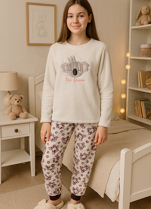 Тепла флісова піжама на 12-13 років