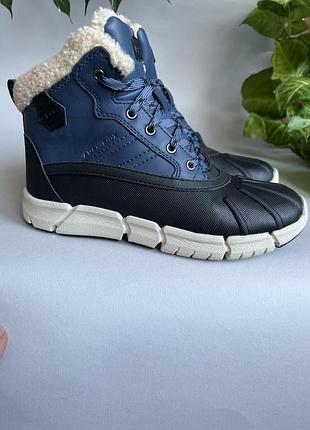 Зимові черевики 33р. geox flexyper, водонепроникні ботінки на хлопчика