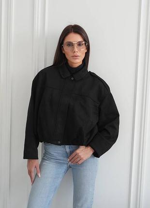 Бомбер на подкладке замшевый цвет: черный, шоколад графит