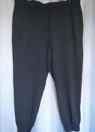 Женские не теплые серые спортивные штаны батал большой размер