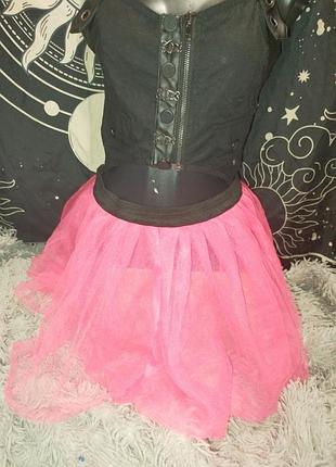 Яркая неоновая юбка упаковка monster high лолита эмо y2k