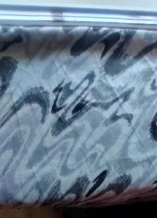 Тканина оксамитова, штори — відтінки сірого в оригінальний абстрактний принт