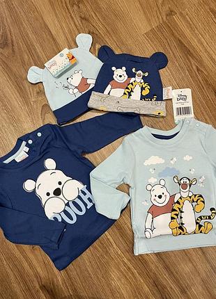 Лонгслів, кофта, реглан, шапочка disney baby 62/68