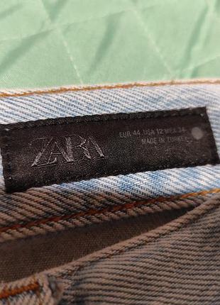 Голубые джинсы zara, большой размер