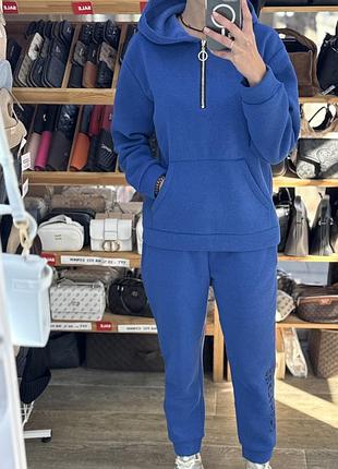 Костюм флісовий теплий спортивний кенгуру капюшон штани кофта beautiful