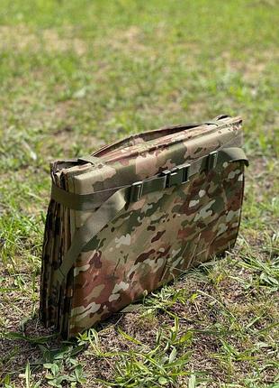 Тактичний розкладний каремат на 6 секцій 10 мм 180 см для сидіння та сну мультикам