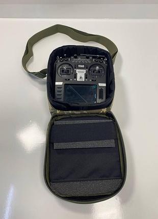 Сумка для пульта управления дроном тх16 s стенки усилены пластиком с ремнем ручкой и креплением molle пикселей