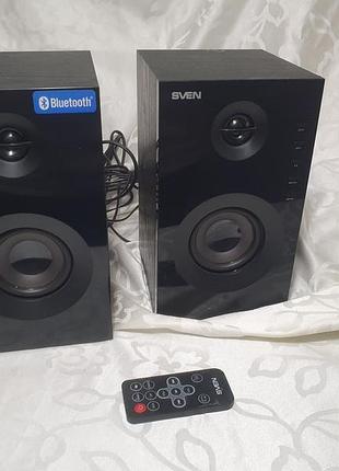 Колонки sven sps-615 2.0, bluetooth, usb/sd, идеальное состояние