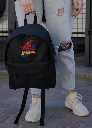 Повсякденний рюкзак шкільний для дівчинки without compact з принтом spider-man black