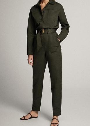 Комбинезон из коттона и льна massimo dutti