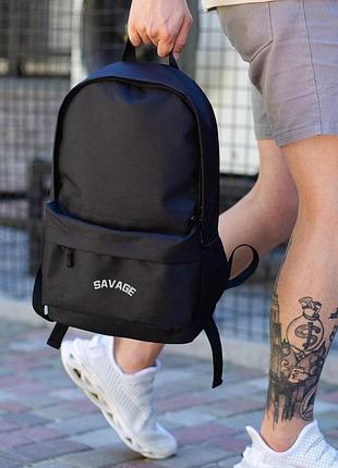 Чоловічий повсякденний рюкзак шкільний without з принтом savage black