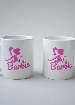 Кружка з принтом "barbie" 330 мл біла
