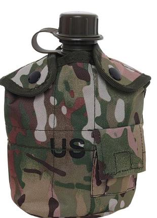 Фляга пластикова us 1l з казанком