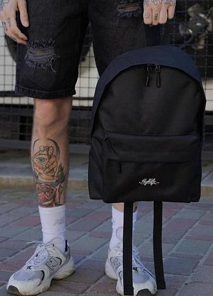 Чоловічий повсякденний рюкзак шкільний without compact з принтом highlife black