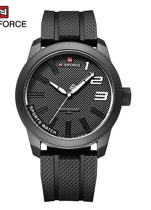 Naviforce nf9202t мужские наручные часы кварцевые часы с силиконовым ремешком водонепроницаемые 30м черный