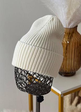 Жіноча стильна шапка з кашеміром — 13 кольорів