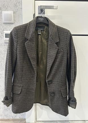 Шерстяной пиджак mango s