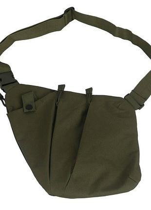 Однолямкова сумка через плече олива