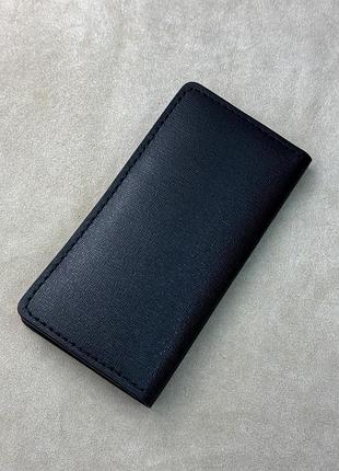 Чоловіче портмоне ручної роботи з натуральної шкіри sg012 (чорний)