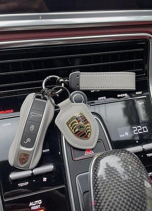 Чохол для ключа porsche сірий