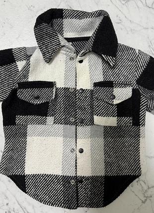 Дитяча тепла сорочка в клітинку