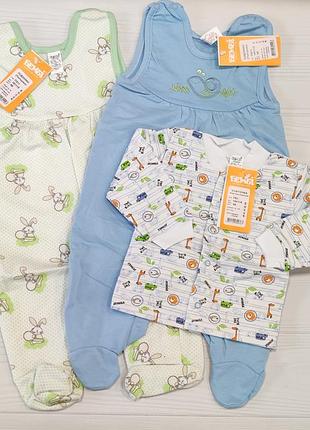 Набор, состоящий из двух ползунков и кофточки бемби