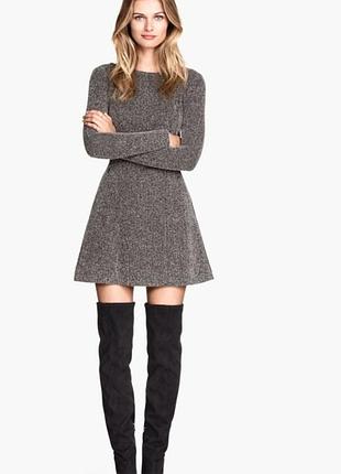Твидовое теплое платье h&amp;m размер s
