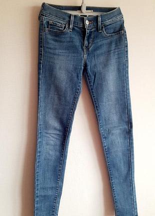 Джинси жіночі levi's super skinny 710 розмір 24/xxs, 25/xs, 23, синього кольору, скіні