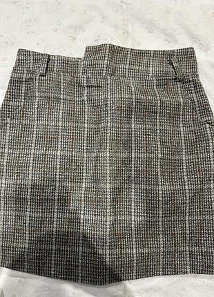 Тепленька спідниця в клітинку